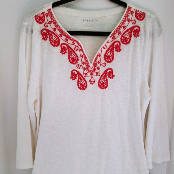 Talbots Tops - Talbots Embroidered Pullover Tunic